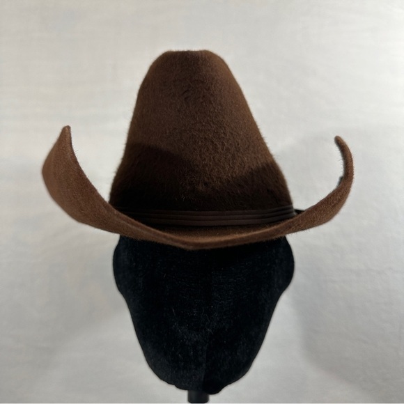 Dobbs West brown felt cowboy hat distressed vintage western - Picture 4 of 16